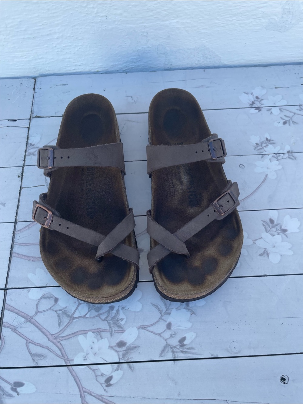 Birkenstock Brown Leather Strappy Sandals